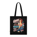 Groove City rockabilly pin-up organic cotton tote bag