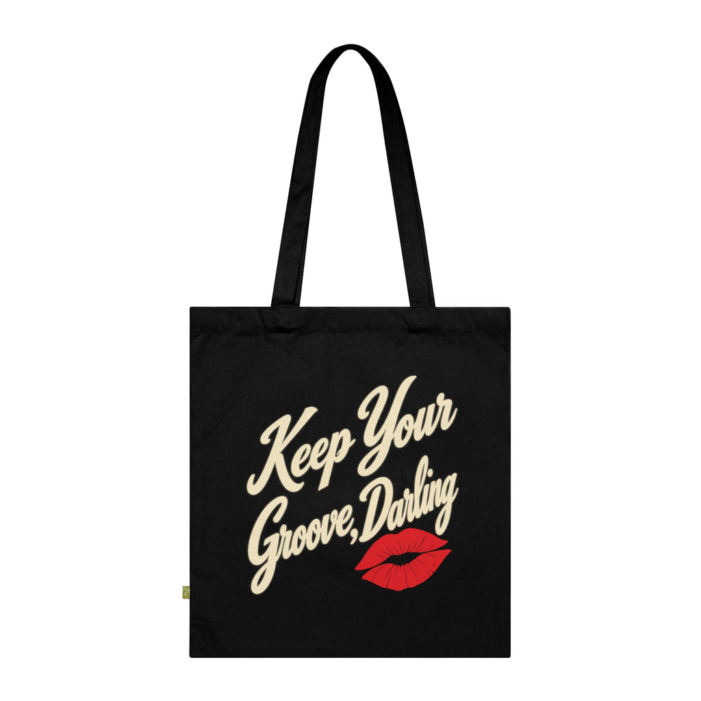 Keep Your Groove Darling retro rockabilly tote bag