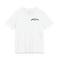 White Groove City Co. vintage eagle graphic T-shirt with a small retro chest logo, front view.